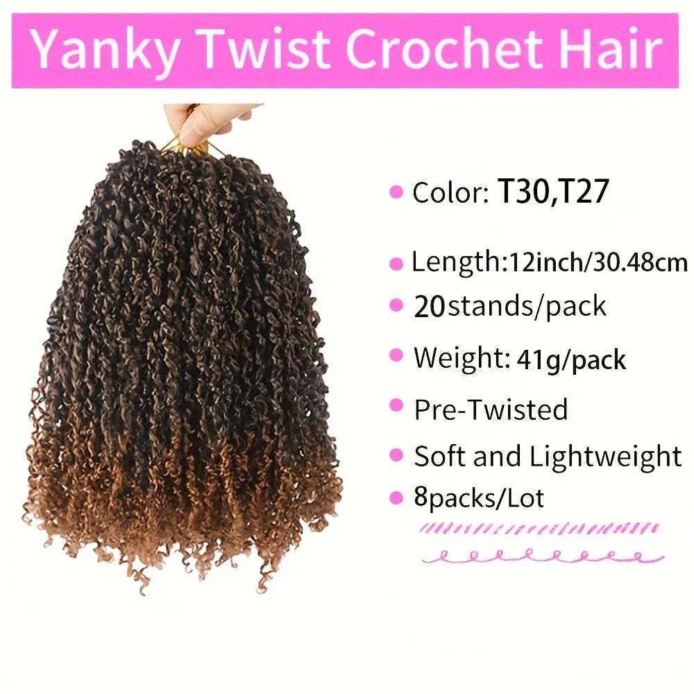 Pre-Looped Bohemian Passion Twist Crochet Braids Hair Extensions
