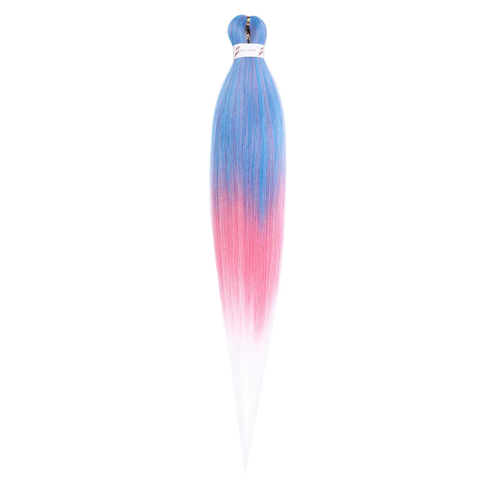 Pre-stretched Braids Hair Professional Itch Free Hot Water Setting Synthetic Fiber Ombre Yaki Texture Braid Hair Extensions