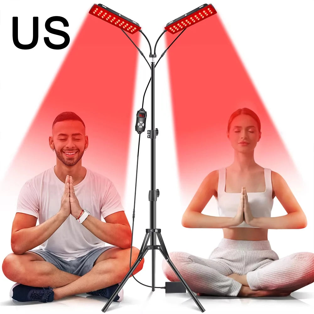 Astarexin Double Heads LED Red Light Lamp Infrared Light 850nm Near Infrared Light Device Full Muscle Body Pain Relief Skin Care