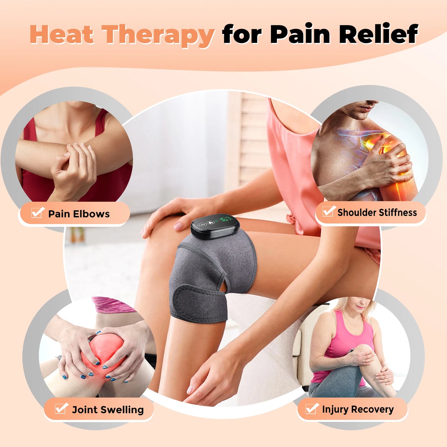 DearBeauty Electric Leg And Knee Massage With Heating And Vibration