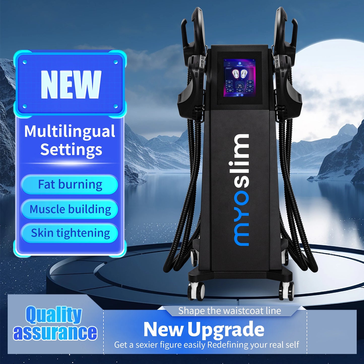 RF Electromagnetic Muscle Stimulator Pro Ultra 6500W for Body Sculpt