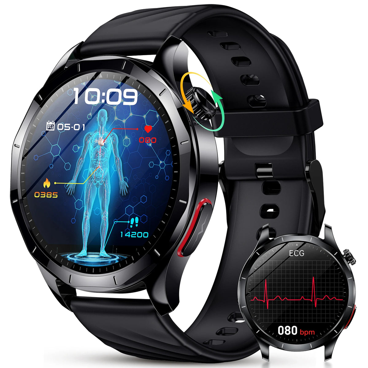 Marsyu ECG PPG Health Tracking Smartwatch With Heart Rate Monitor