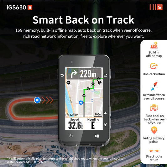 iGPSPORT iGS630S Cycling Computer Dual Band Global GPS Signal Map Navigation Intelligent Climbing Planning Bicycle Accessories