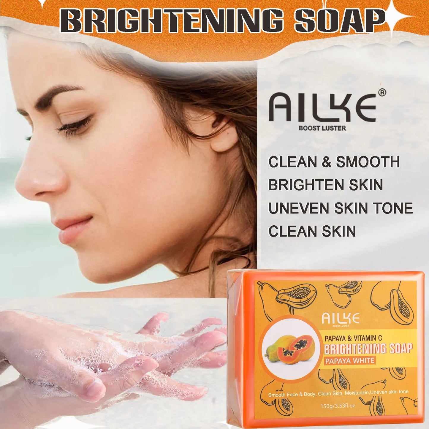 AILKE Natural Multi-Vitamin Skin Care Set, Lightening, Brightening, Nourishing, Moisturizing, Antioxidant, Remove Dark Spots