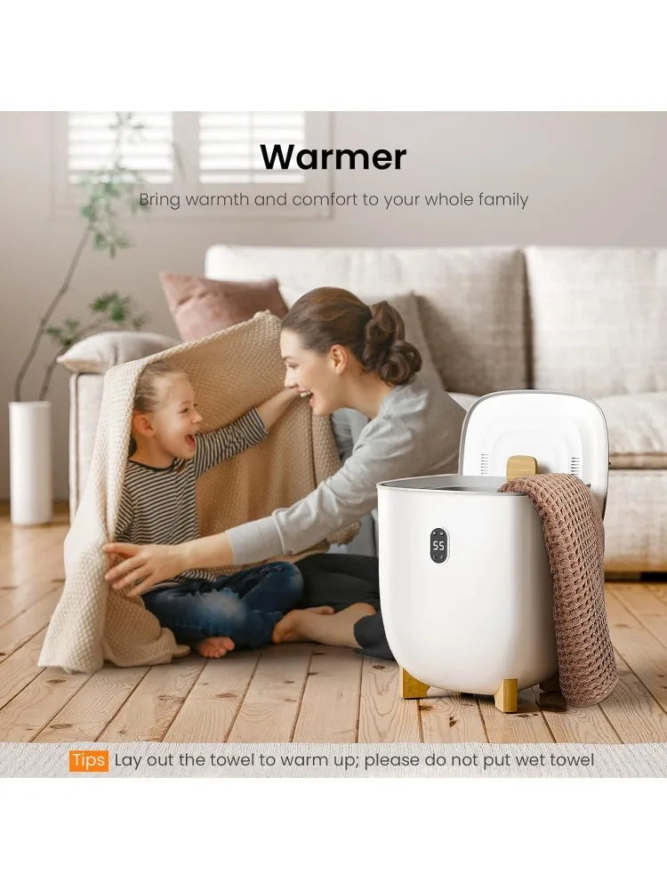 25L Towel Warmer,Large Towel Warmers for Bathroom,Hot Towel Warmers Bucket with 2 Heating Modes,Auto Shut-Off,LCD Screen