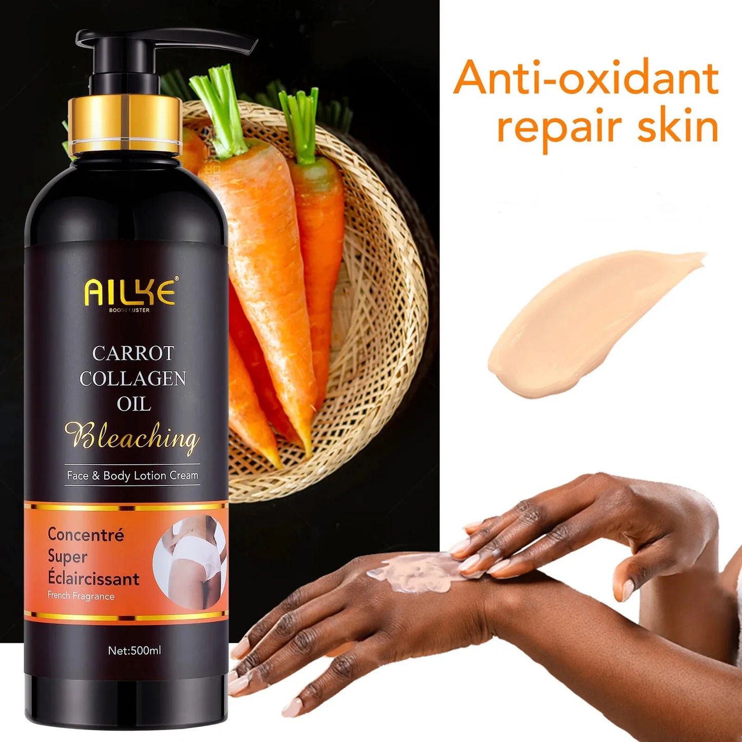 AILKE Collagen Beauty Skin Care, Anti Spots, Pigmentation, Lightening, Even Skin Tone, For Dark, Black, African and Caramel Skin