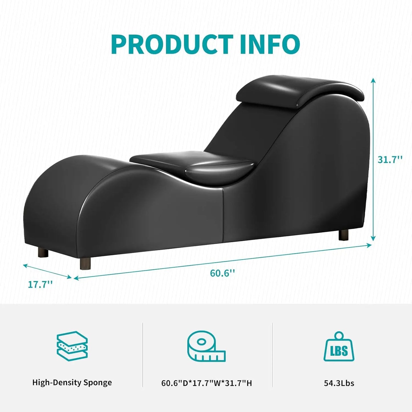 60'' Yoga Chairs, Curved Chaise Lounge Chair for Adults Stretching Exercising Relaxing, Ergonomically Designed Yoga, Customized