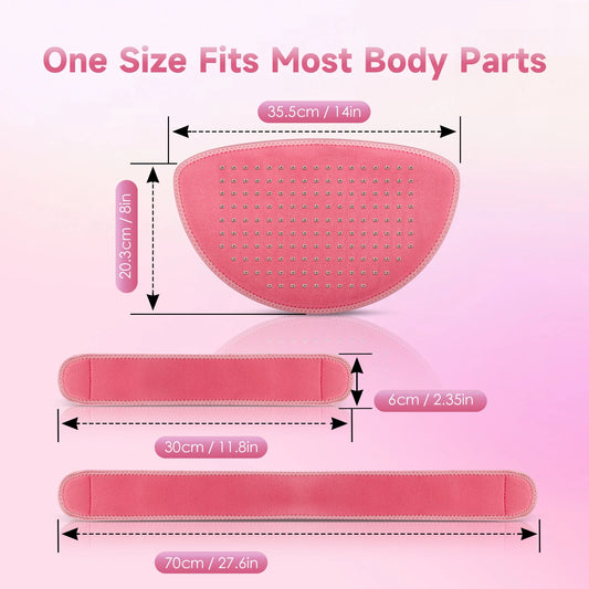 Astarexin Red Light Infared Therapy Warm Palace Belt Menstrual Heating Pad Waist Abdominal Period Uterus Massage Mat Pain Relief
