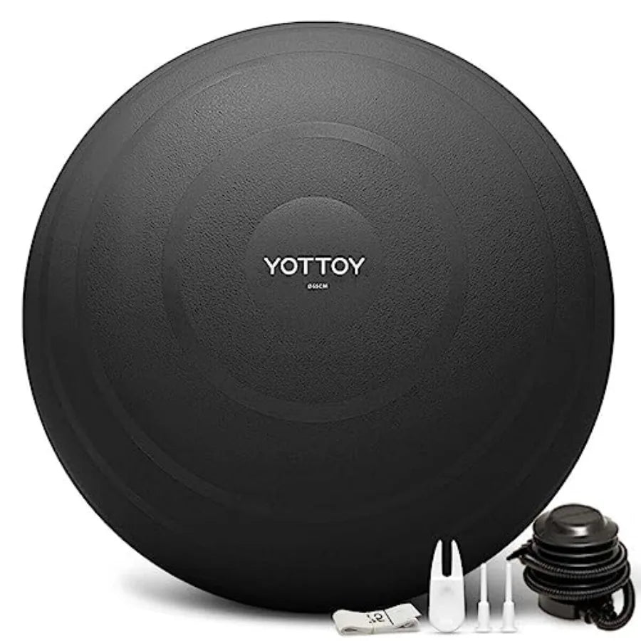 Anti-Burst Exercise Ball for Working Out, Yoga and Pregnancy, Extra Thick Workout Ball for Physical Therapy and Fitness