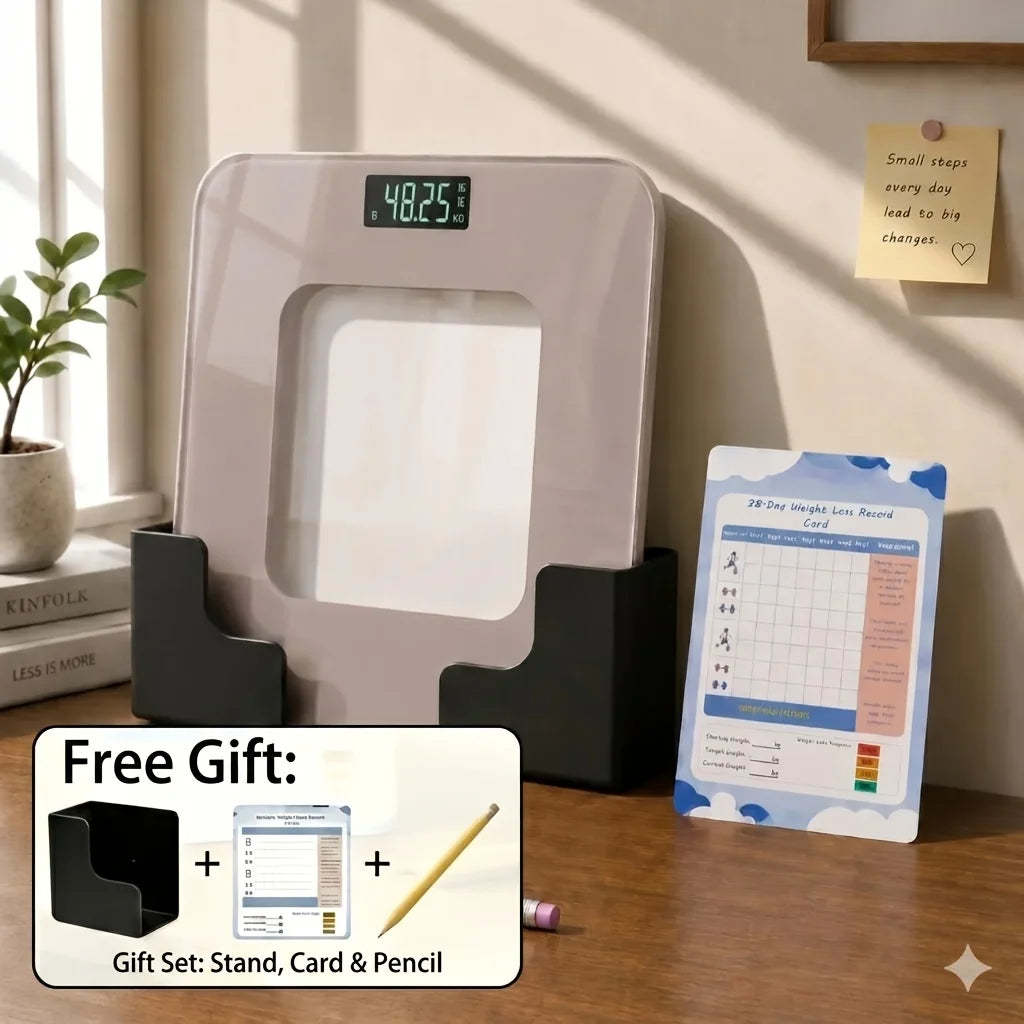 Digital Bathroom Scale, Body Weight Scale, High Precision, Large LCD Display, Max 180kg, Home Weighing Machine