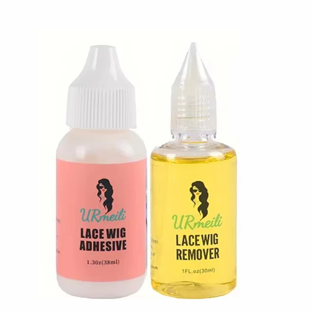 6PC Wig Glue for Front Lace Wig Install Kit with Adhesive Remover, Melting Band, Stocking Caps, Strong Hold Lace Front Glue