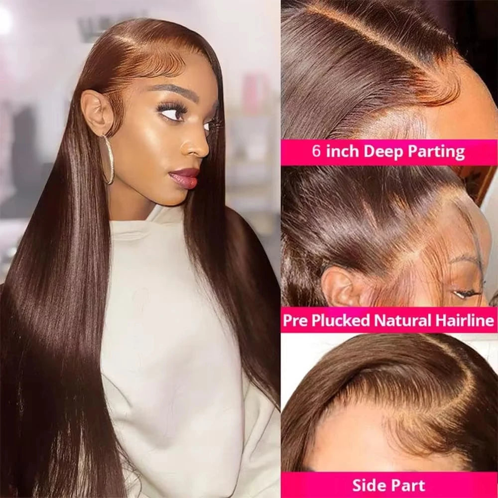 CanaryFly Remy Brazilian Lace Front Wig Bone Straight
