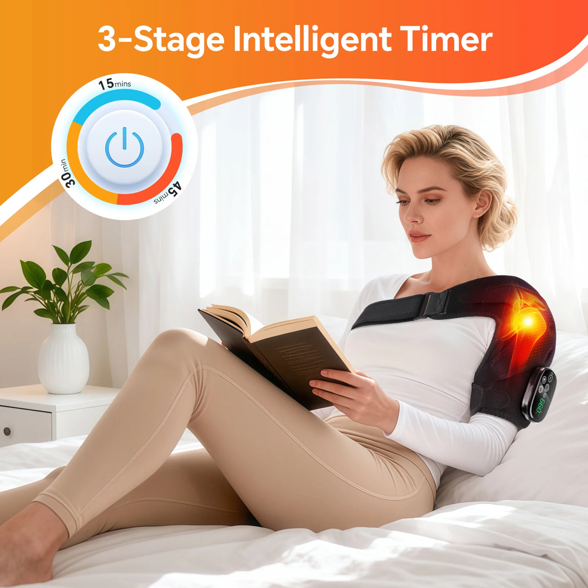 Hailicare Infrared Light Heating Vibration Shoulder Massage Pad