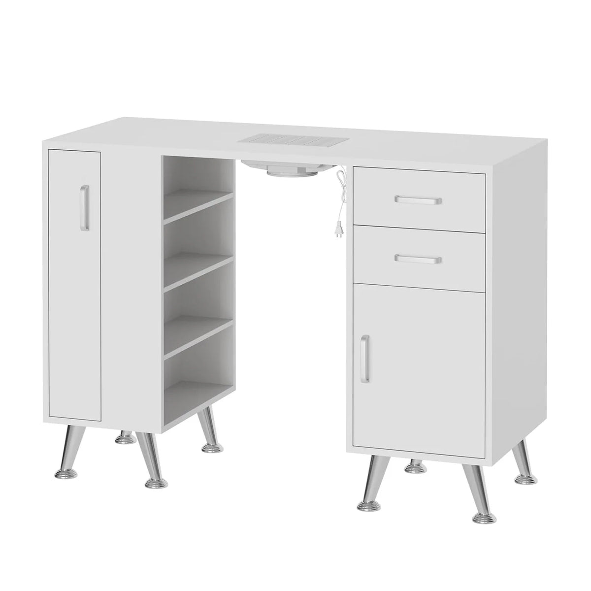 HiMISS Nail Technician Manicure Table With Dust Collector And Storage