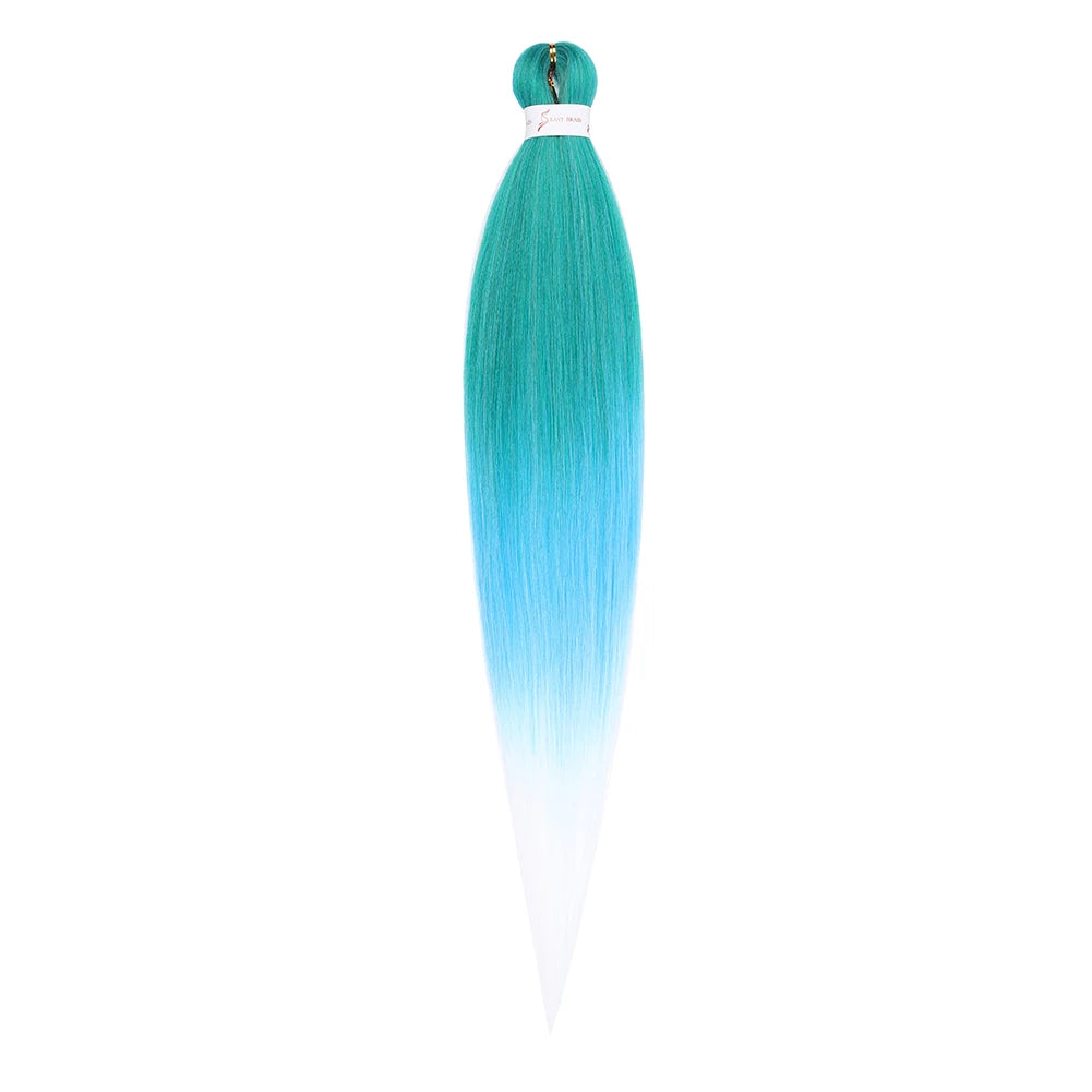 Pre-stretched Braids Hair Professional Itch Free Hot Water Setting Synthetic Fiber Ombre Yaki Texture Braid Hair Extensions