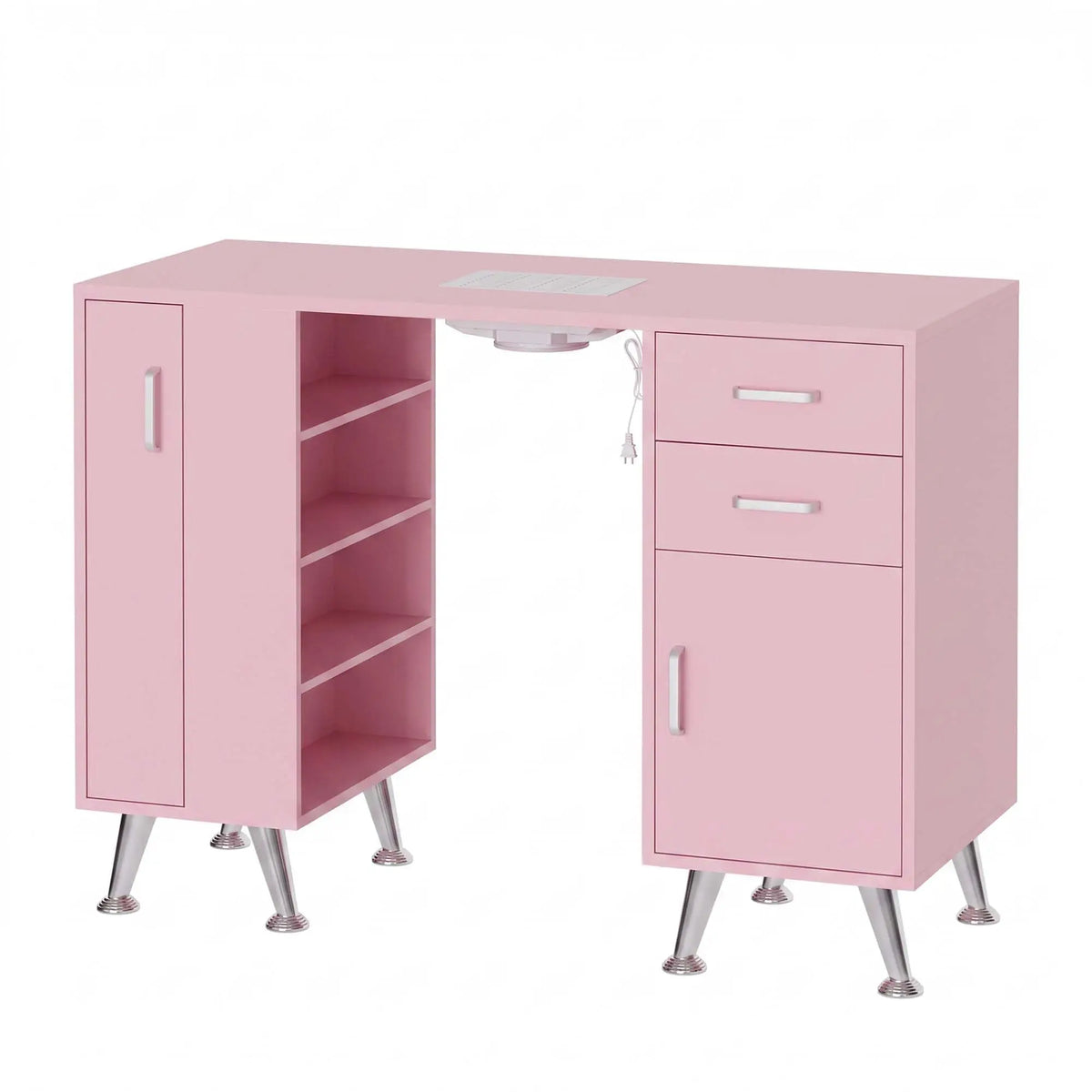 HiMISS Nail Technician Manicure Table With Dust Collector And Storage