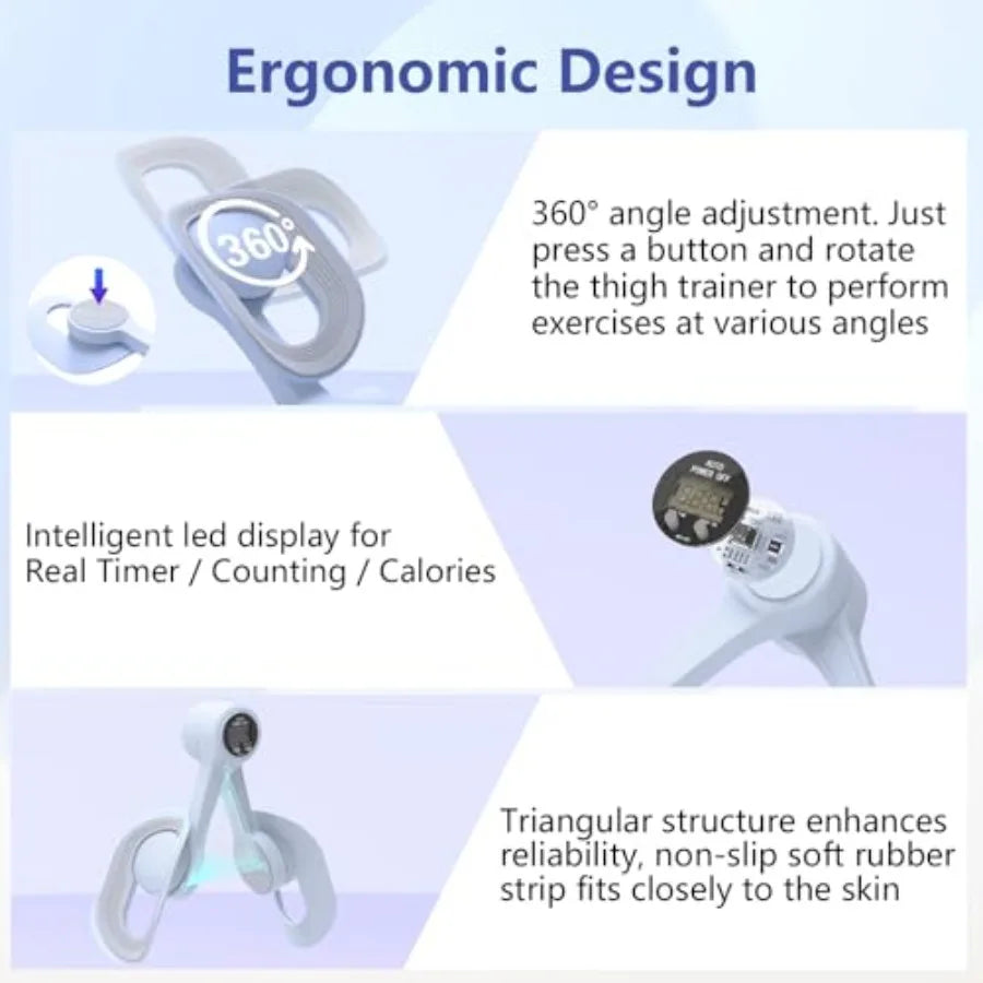 Adjustable Pelvic Floor And Inner Thigh Trainer With LED Display