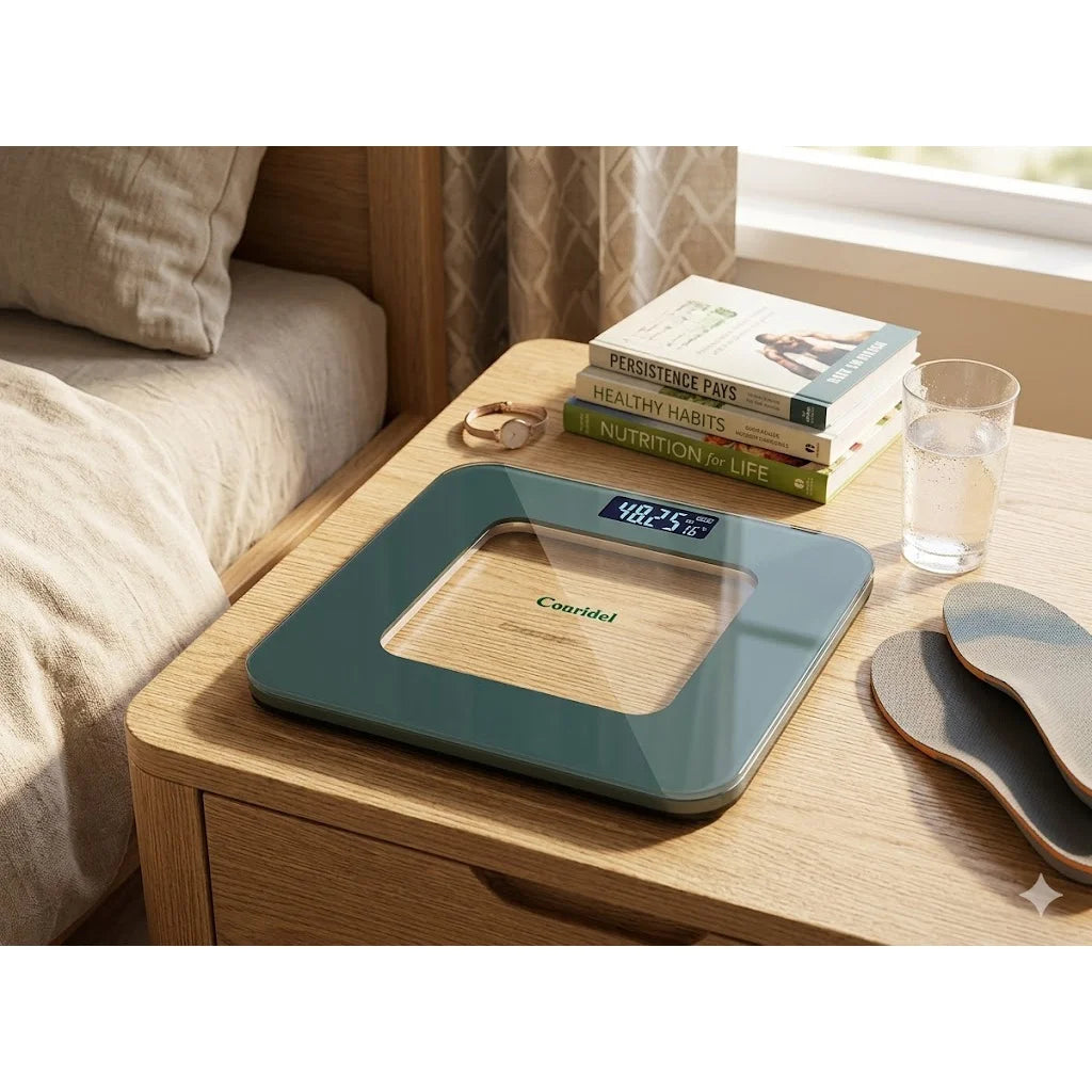 Digital Bathroom Scale, Body Weight Scale, High Precision, Large LCD Display, Max 180kg, Home Weighing Machine