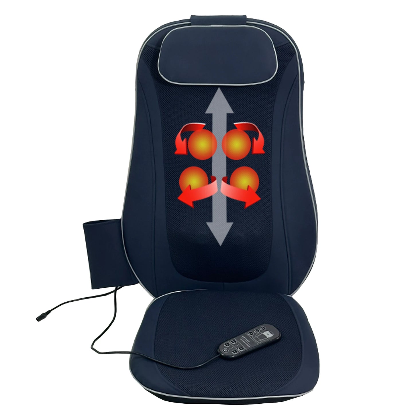 Electric Shiatsu Infrared Heating Massage Seat Cushion for Car Office