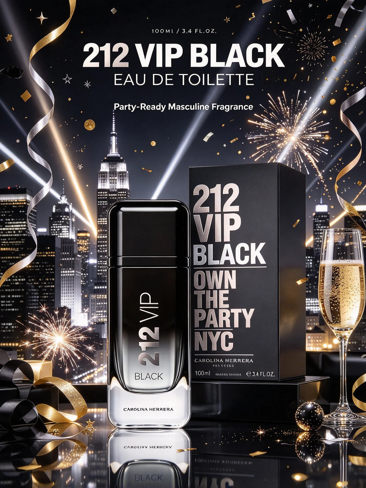 Carolina Herrera 212 VIP Black Aromatic Eau De Parfum