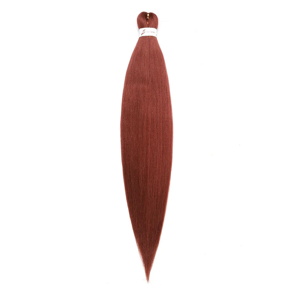 Pre-stretched Braids Hair Professional Itch Free Hot Water Setting Synthetic Fiber Ombre Yaki Texture Braid Hair Extensions