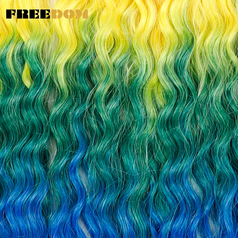 FREEDOM Ariel Synthetic Twist Crochet Curly Hair Braiding Extensions
