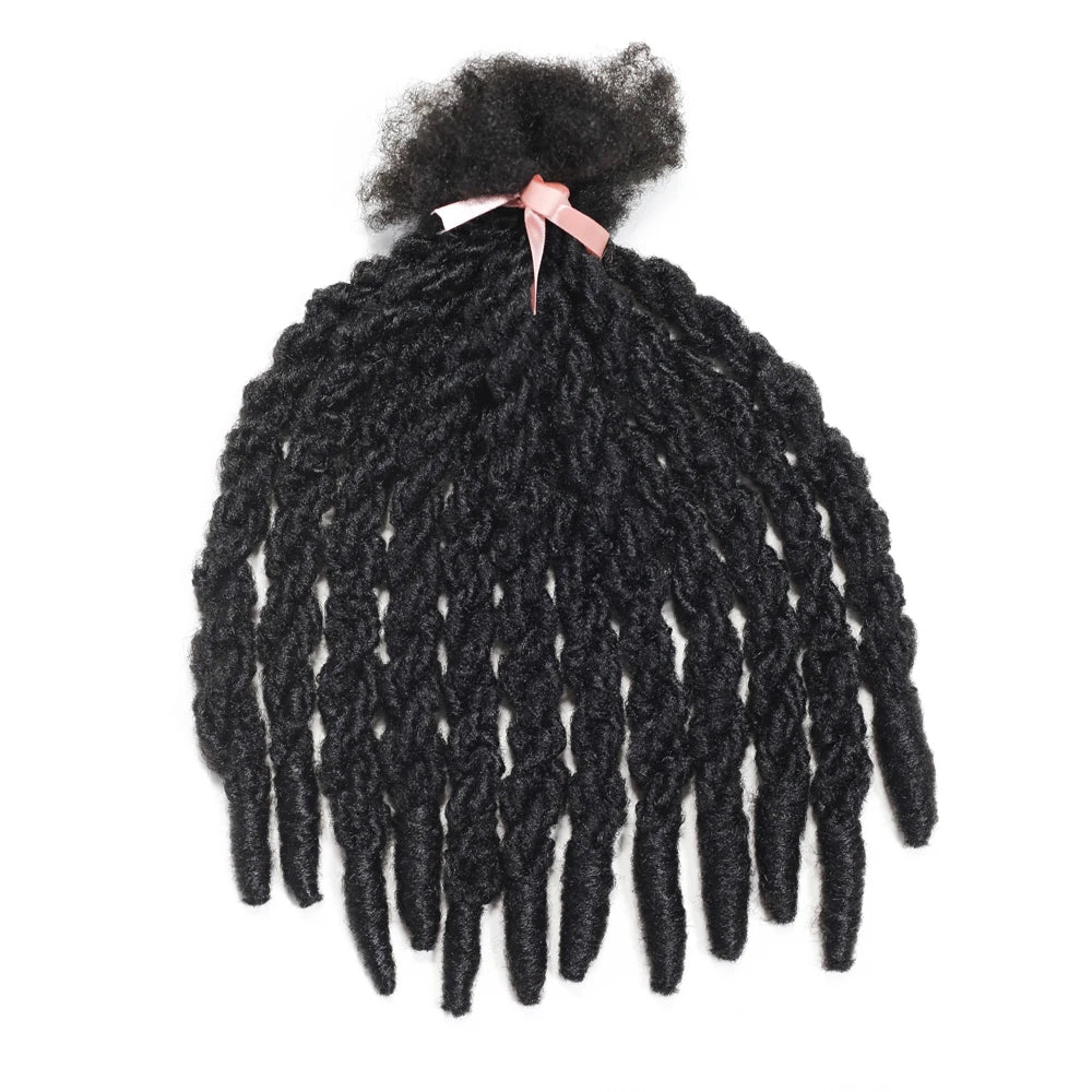 12 Strands Double Twisting Synthetic Locs Black 14 Inch Knotless Twist Hair Braids Soft Synthetic Crochet Hair