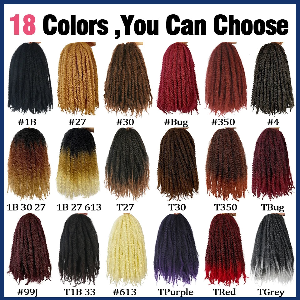 18”Marley Hair 30Strands/Pack Soft Marley Twist Braiding Hair For Senegalese Twist Crochet Braids Lightweight Cuabn Twist Hair