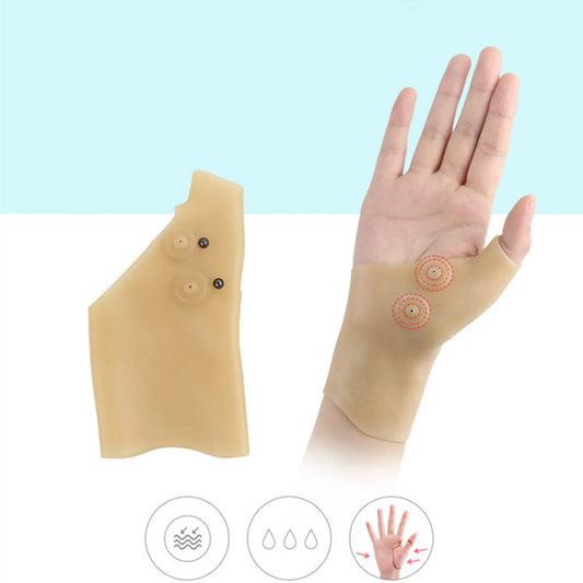 1 Pair Waterproof Magnetic Therapy Wrist Hand Thumb Support Gloves Silicone Gel Arthritis Massage Pain Relief Gloves