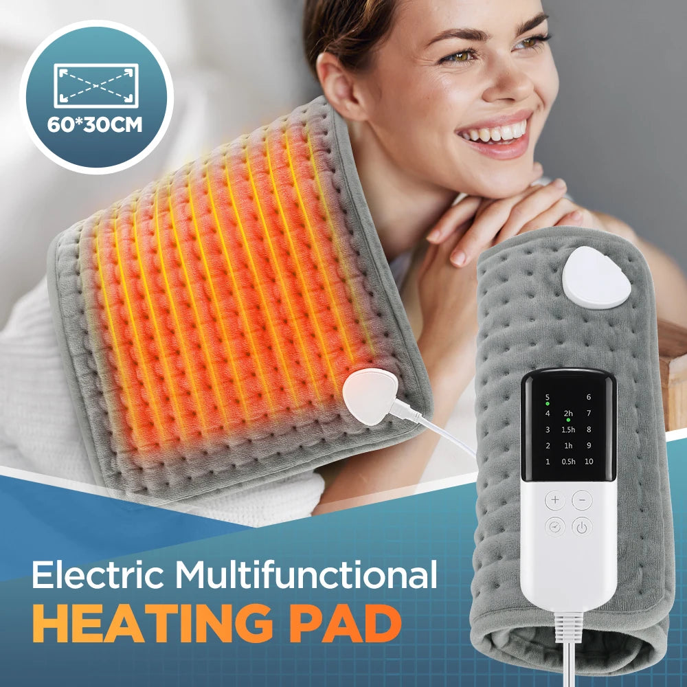 PASTSKY Electric Heated Massage Cushion With 10 Levels Temperature Adjustment