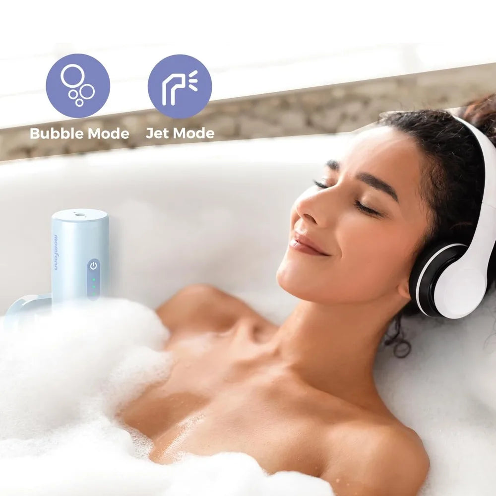 Bubble Maker/Bath Jet Mode, Cordless Portable Bathtub Accessories with 3-Level Adjustable Speed, Bathtub Jets for Home Spa
