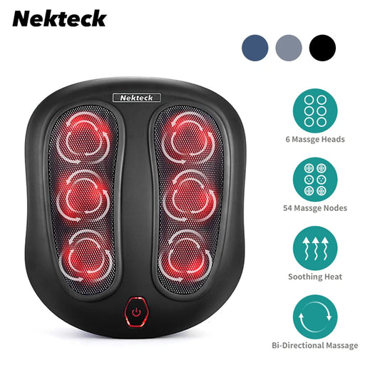 Nekteck Electric Foot Massager With Heat Shiatsu Deep Kneading