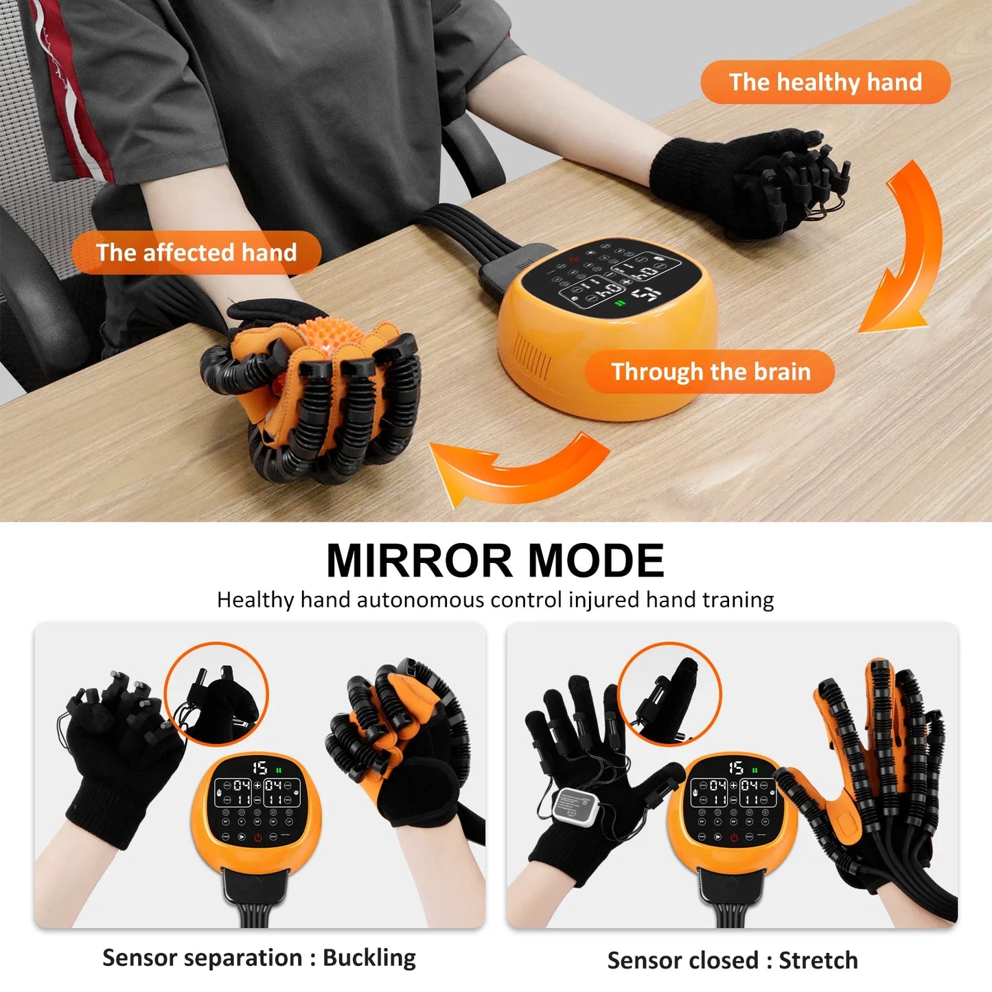 Electric Stroke Rehabilitation Robot Gloves Hemiplegia Cerebral Infarction Training Equipment Finger Exercise Trainer Recovery