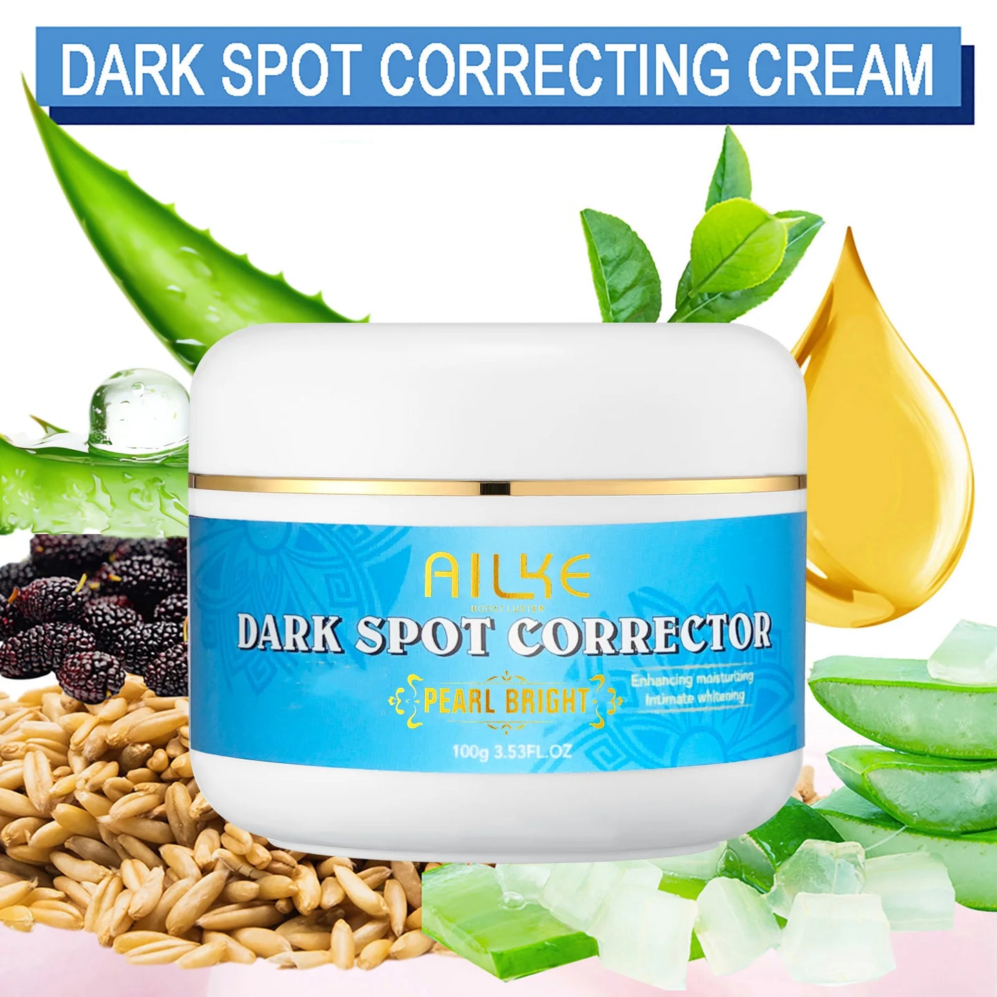 AILKE Natural Multi-Vitamin Skin Care Set, Lightening, Brightening, Nourishing, Moisturizing, Antioxidant, Remove Dark Spots