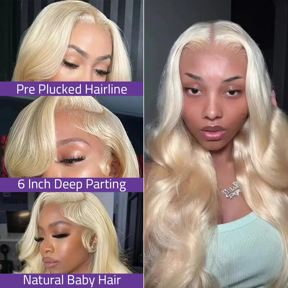 CanaryFly Brazilian Remy Body Wave HD Transparent Lace Frontal Wig
