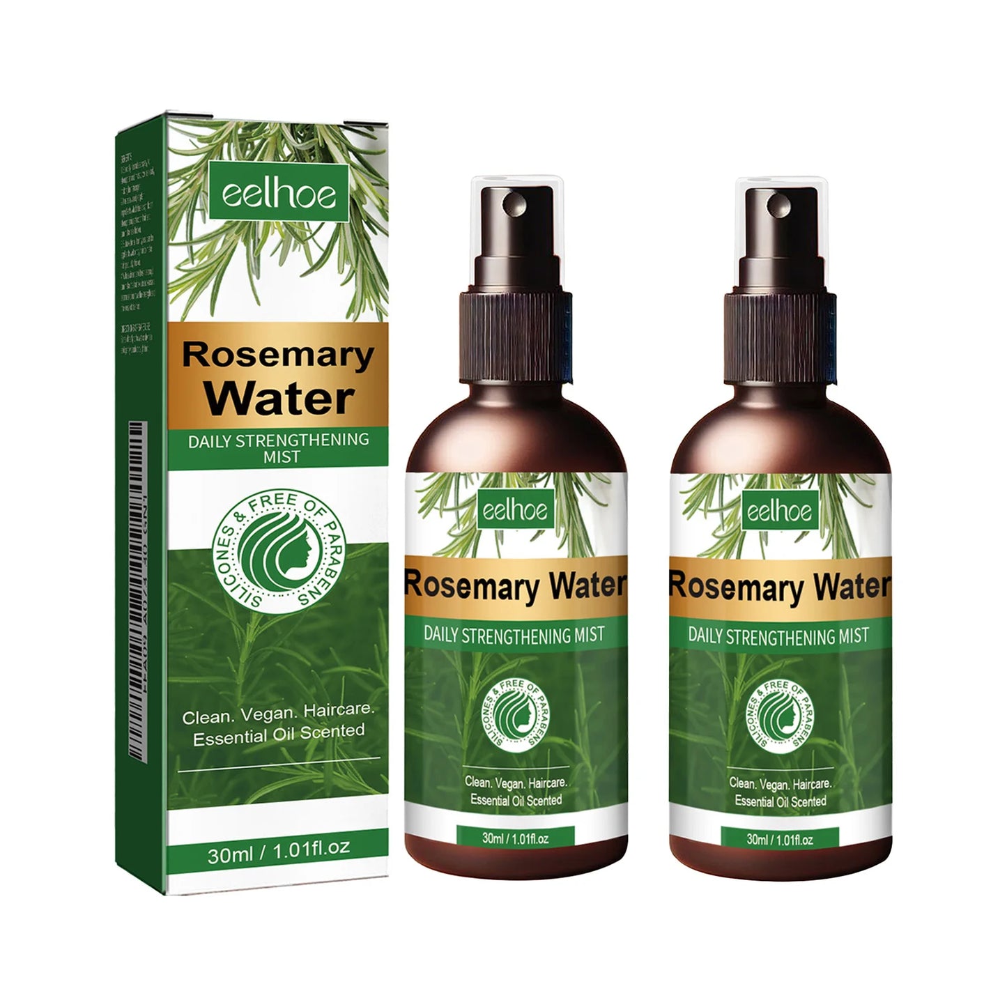 EELHOE 30ml Rosemary Hair Growth Essential Oil Pure Natural Nourishing Repair Hair Damage Strengthening Hair Root Long-term Care