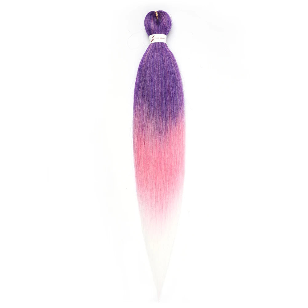 Pre-stretched Braids Hair Professional Itch Free Hot Water Setting Synthetic Fiber Ombre Yaki Texture Braid Hair Extensions