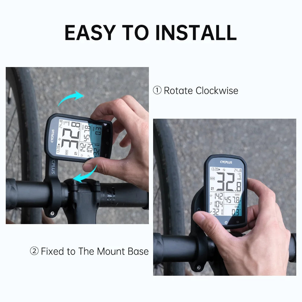 CYCPLUS M1+Z1 Cycling GPS Wireless Bike Computer With BLE 5.0/ANT+ with 2.9" LCD Screen Auto Backlight IPX6 Waterproof