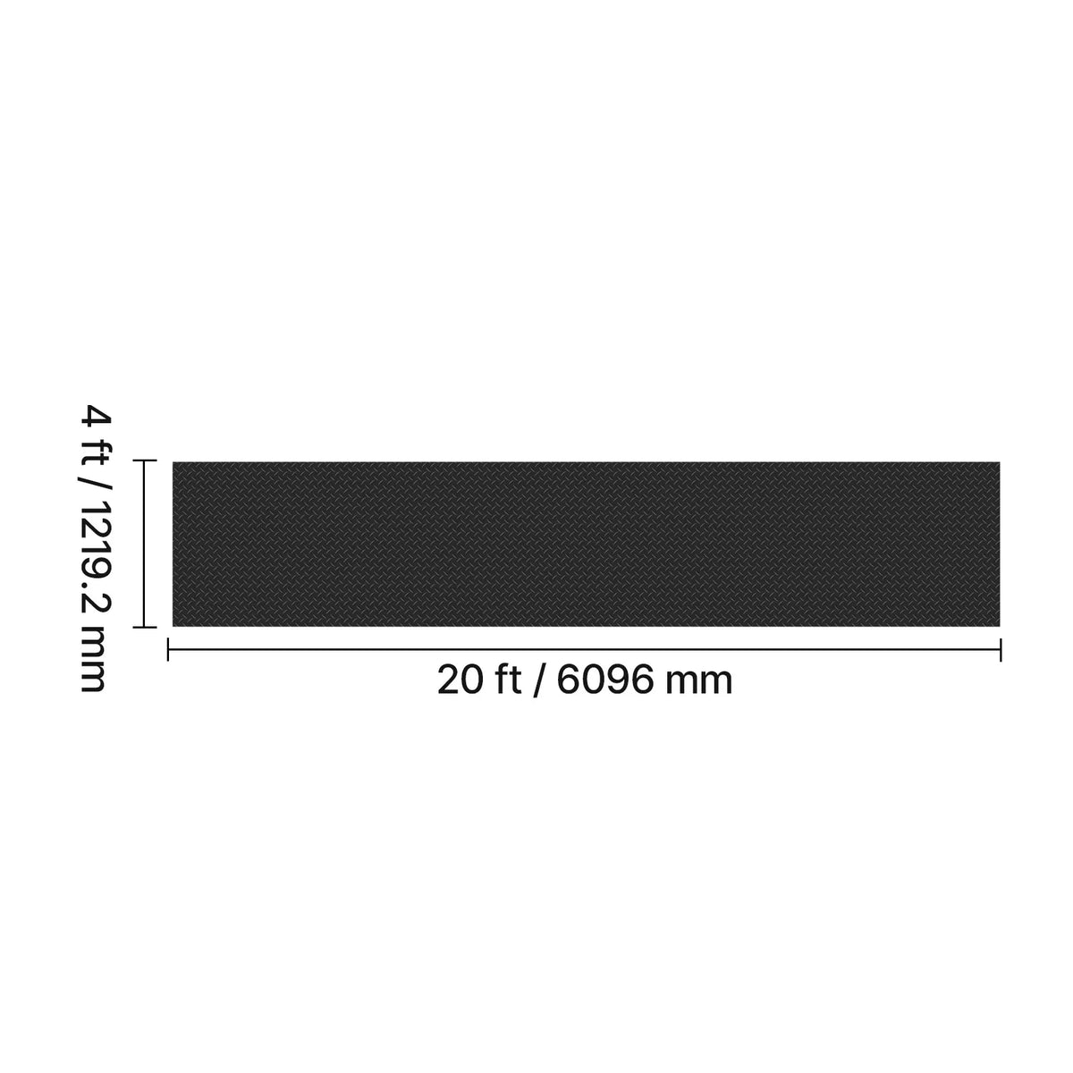 SucceBuy Garage Floor Roll 3 mm Thickened Rubber Diamond Plate Floor Protector Mat Non-Slip Wear-resist for Warehouse Gyms Black