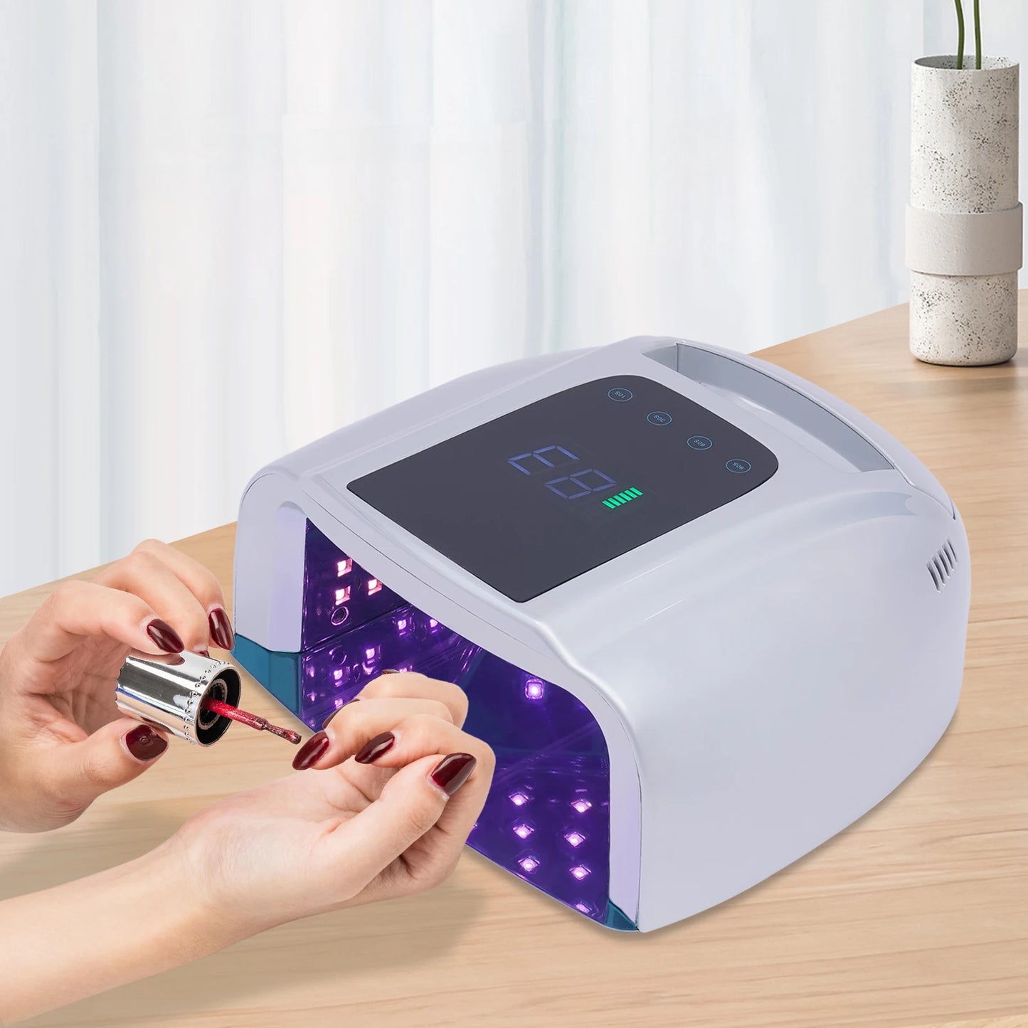 Bymaocar 96W UV LED Nail Dryer 42 Bead Portable Lamp