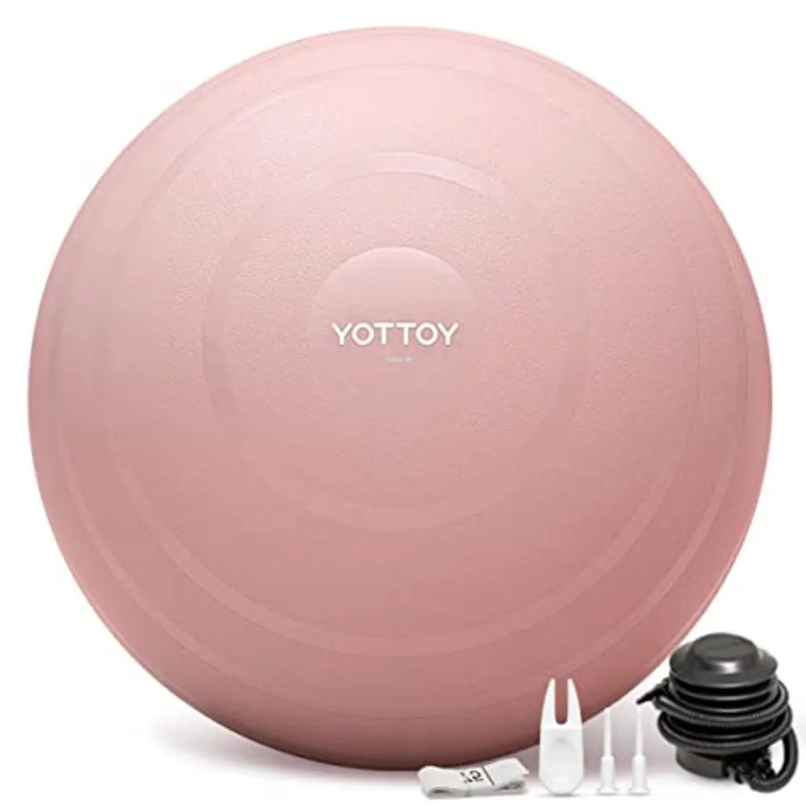 Anti-Burst Exercise Ball for Working Out, Yoga and Pregnancy, Extra Thick Workout Ball for Physical Therapy and Fitness