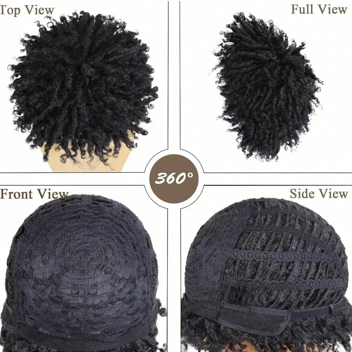 Short Dreadlock Wig For And Men Afro Faux Locs Dreads Wig Heat Resistant Short Braided Wigs For Women
