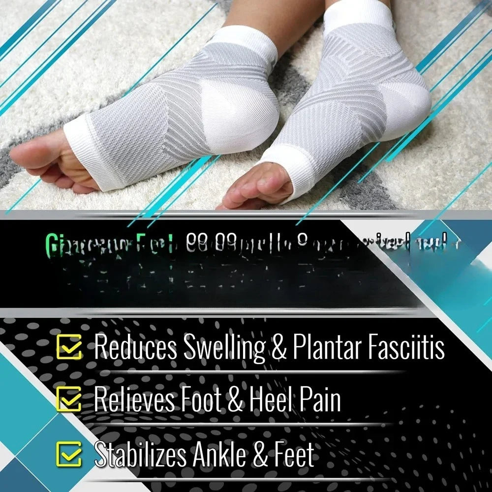 1Pair  Plantar Fasciitis Splint Night Compression Sock Heel Supports for Heel Pain Plantar Fasciitis Support Foot Braces