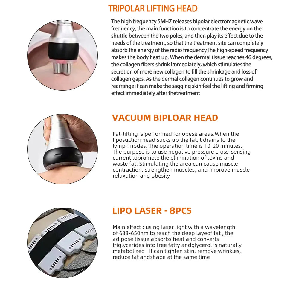 MISSHEARTH 6 In 1 40K Ultrasonic Cavitation Weight Loss Machine