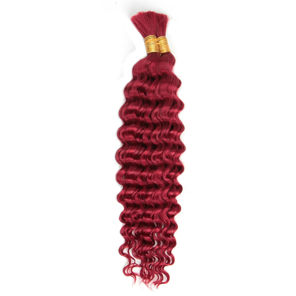 Asimey Deep Wave Brazilian Human Hair Bulk For Micro Braiding