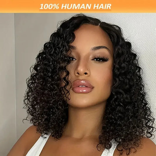 Deep Wave 4x4 5x5 Short Bob Wigs Human Hair Natural Color Brazilian Water Wave Curly 13x4 13x6 Hd Lace Front Wigs Pre Plucked