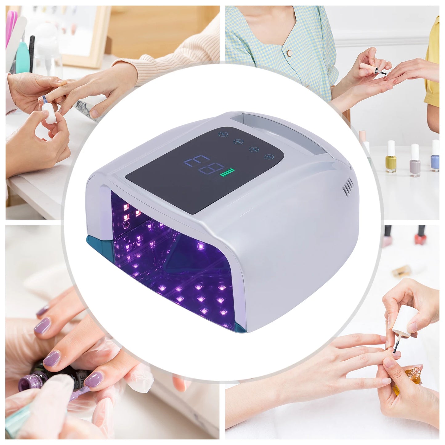 Bymaocar 96W UV LED Nail Dryer 42 Bead Portable Lamp