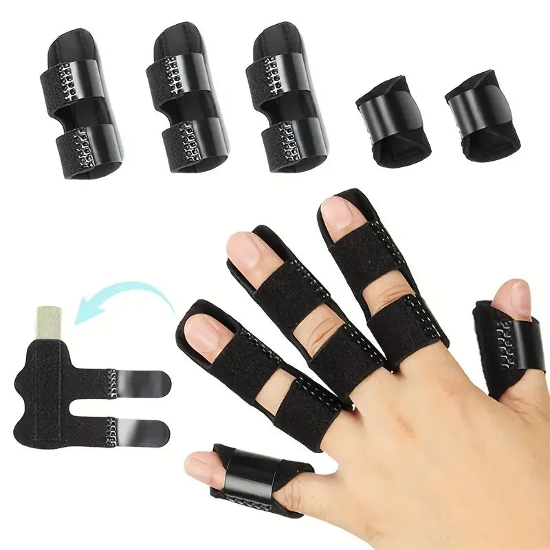 5pcs Finger Gloves Set Sports Protective Gear Finger Fixation For Men&Women For Broken Fingers/Straightening Finger/Knuckle