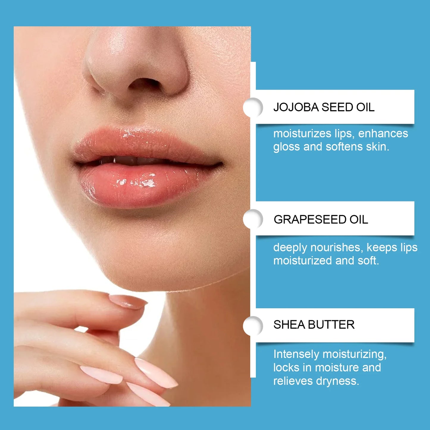 EELHOE Lip Hydrating Oil 4ml Winter Moisturizing Nourishing Lip Gloss Treatment Dry Chapped Lips Repair Lip Care Non Sticky