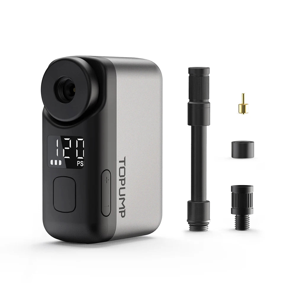 Topump TB2PRO Mini Bike Pump with Screen Airbank AS100 Portable Bicycle Inflator Presta Schrada Recharageabe Cycling Accessories